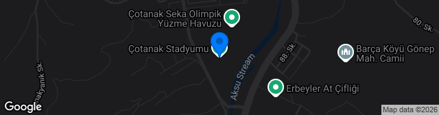 Map showing Çotanak Stadyumu