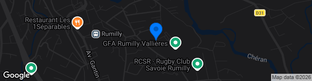 Map showing Stade des Grangettes