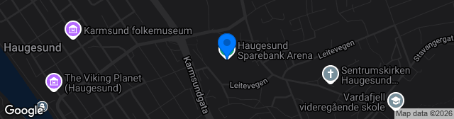 Map showing Haugesund Sparebank Arena