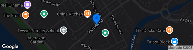 Map showing Victoria Road