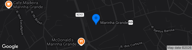 Map showing Estádio Municipal da Marinha Grande