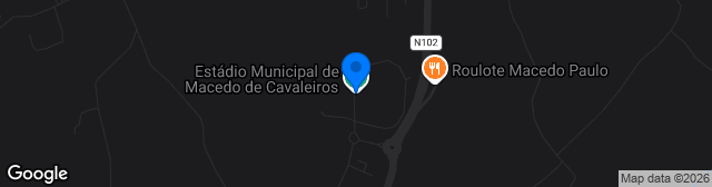 Map showing Estádio Municipal de Macedo de Cavaleiros