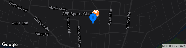 Map showing GER Sports Ground