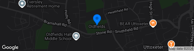 Map showing Oldfields Sports Ground