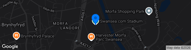 Map showing Swansea.com Stadium