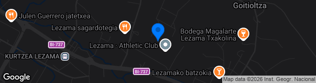 Map showing Instalaciones de Lezama Campo 2
