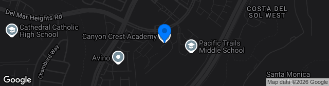 Map showing Canyon Crest Academy