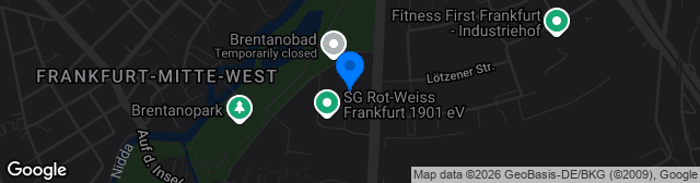 Map showing Stadion am Brentanobad