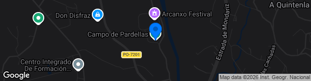Map showing Estadio Municipal de Pardellas