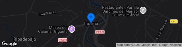 Map showing Estadio La Veigona