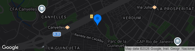 Map showing Centre Esportiu de La Guineueta