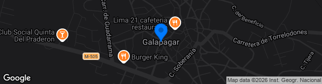Map showing Estadio Galapagar