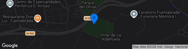 Map showing Estadio La Aldehuela