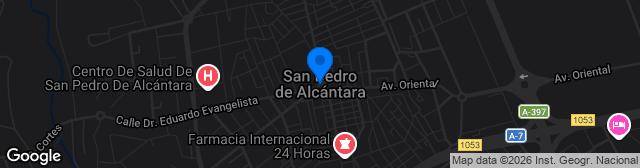 Map showing Estadio Municipal
