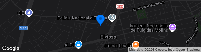 Map showing Estadio Can Canto