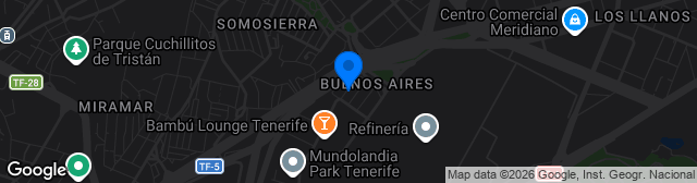 Map showing Estadio Juanito Marrero