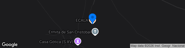 Map showing Estadio Las Luchas