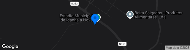 Map showing Estádio Municipal de Idanha-a-Nova