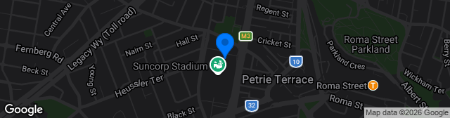 Map showing Suncorp Stadium