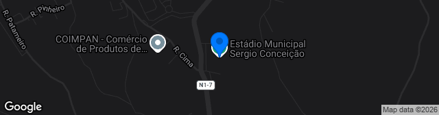 Map showing Estádio Municipal Sérgio Conceição