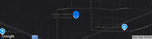 Map showing Stadio Comunale Alberto De Cristofaro