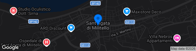 Map showing Campo da Calcio di Sant'Agata di Militello