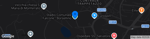 Map showing Stadio Falcone-Borsellino