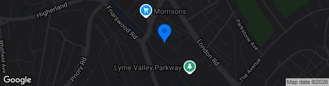 Map showing Red Industries Lyme Valley Stadium
