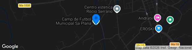 Map showing Camp Municipal Sa Plana