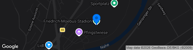 Map showing Friedrich-Moebus-Stadion