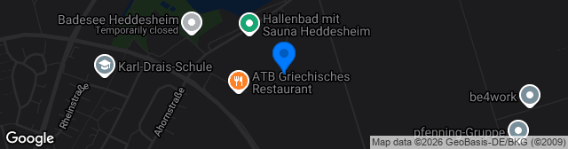 Map showing Rasenplatz Fortuna Heddesheim NR