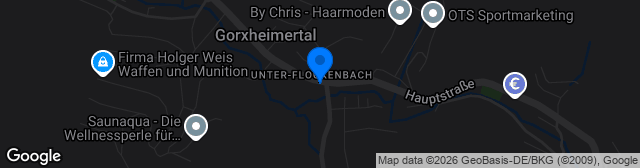 Map showing Kunstrasenplatz Unter-Flockenbach