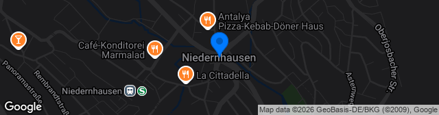 Map showing Kunstrasenplatz Niedernhausen