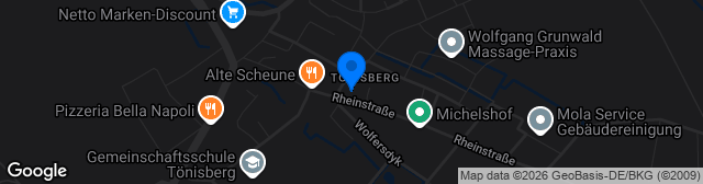 Map showing Rasenplatz Tönisberg