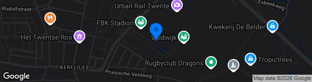 Map showing FC Twente-trainingscentrum TC veld 1