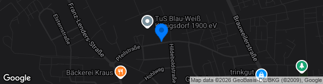Map showing Sportplatz Königsdorf