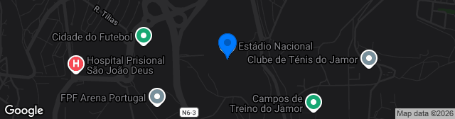 Map showing Estádio Nacional