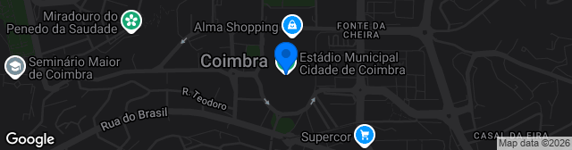 Map showing Estádio EFAPEL