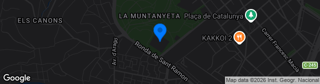 Map showing Estadio Municipal Joan Baptista Milà