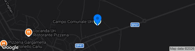 Map showing Campo Comunale Uri