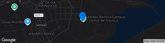 Map showing Caixa Futebol Campus