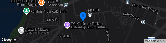 Map showing Alsancak Mustafa Denizli Stadı