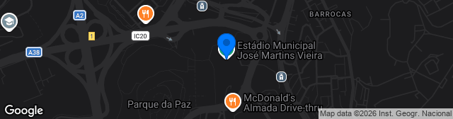 Map showing Estádio Municipal José Martins Vieira