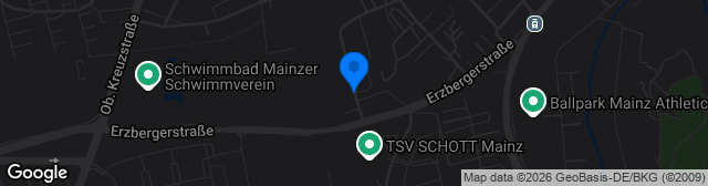 Map showing Mainz Golden Eagles Stadium