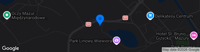 Map showing Stadion Miejski MOSIR Giżycko
