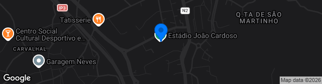 Map showing Estádio João Cardoso