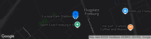 Map showing Europa-Park Stadion