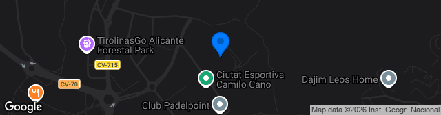 Map showing Estadi Olímpic Camilo Cano