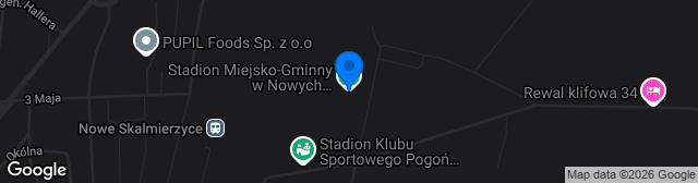 Map showing Stadion Miejsko-Gminny w Nowych Skalmierzycach