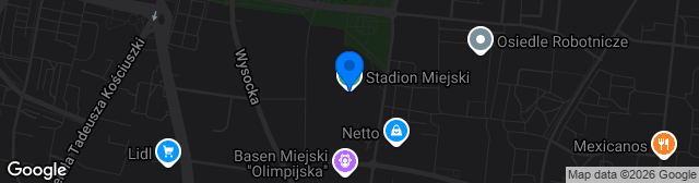 Map showing Stadion Miejski